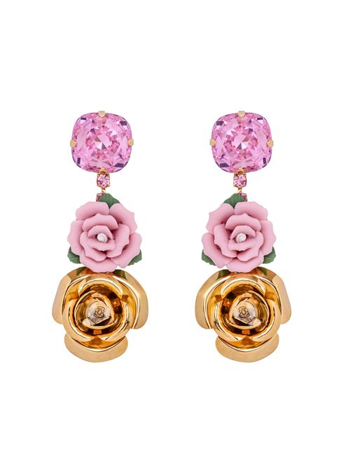 Orecchini pendenti Rosaline Rosa DE LIGUORO | 63P203 EUNICA